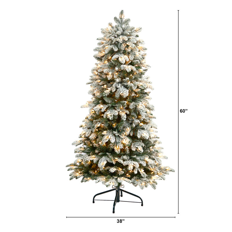 Lighted Artificial Christmas Tree, 5' H