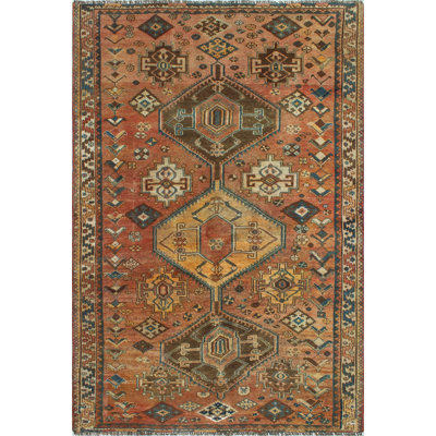 Vintage Distressed Serpil Rust Rug