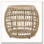 Table d'appoint d'extérieur en bois d'acacia avec base en osier