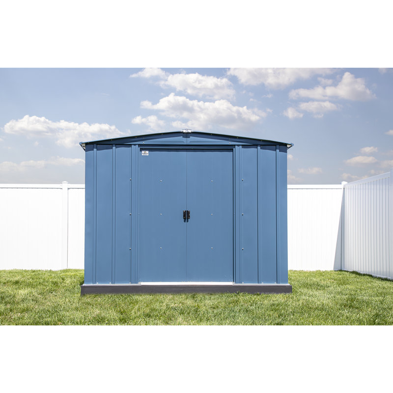  Arrow Classic Steel Storage Shed, Blue, 8 ft. W x 7 ft. D