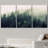 Landscape with Trees in Mist - 3 Piece Canvas Photograph Print Set-91964839-91964836
