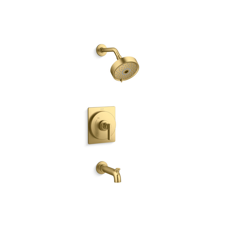 KOHLER Castia By Studio McGee Rite-Temp Bath And Shower Trim Kit 1.75 GPM in Polished Chrome