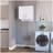 Carmelita 2-Door 2-Shelf Wall Storage Cabinet with Hangers White