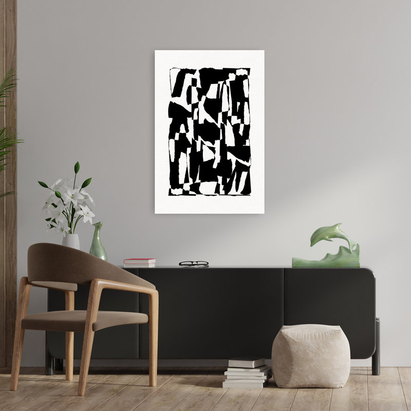 Art contemporain abstrait géométrique, H 36 po x l 24 po