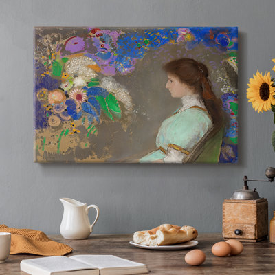 Portrait de Violette Heymann - Odilon Redon - Toile tendue avec châssis - 1910