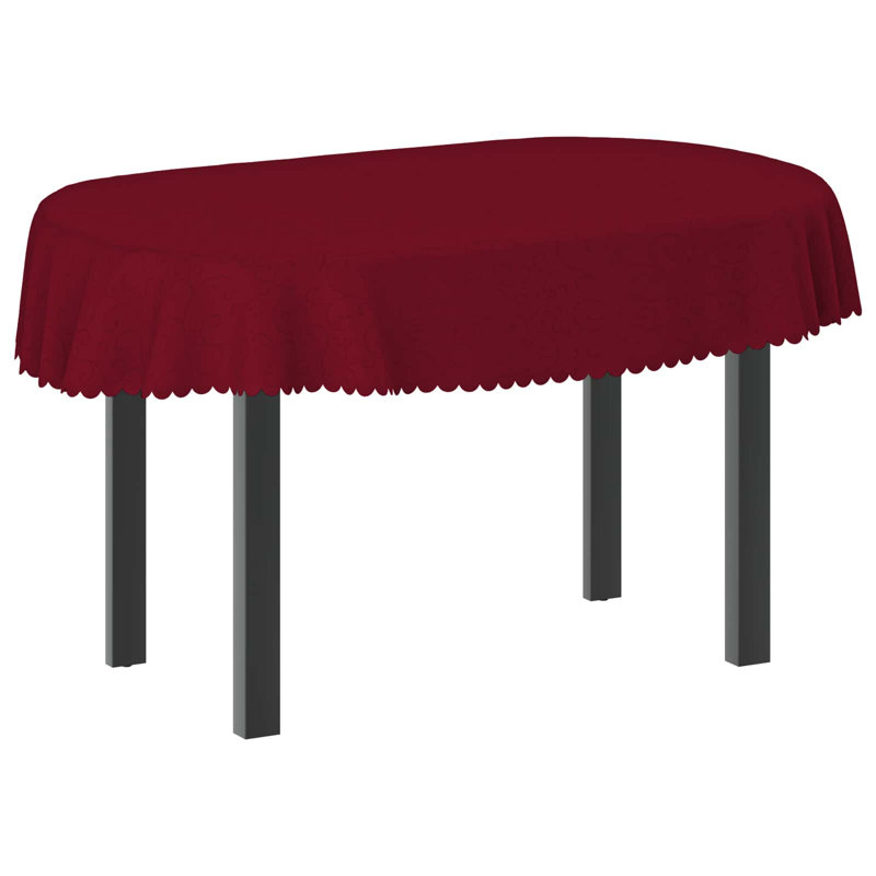  Table Cloth Dining Cover Kitchen Tablecloth Living Room Modern Jacquard, Wine Red