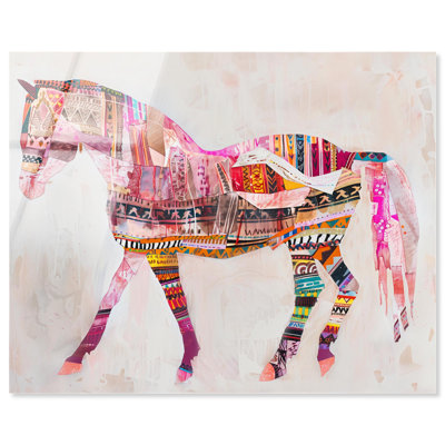 Cheval à motifs, reproduction d'art acrylique par Art Remedy