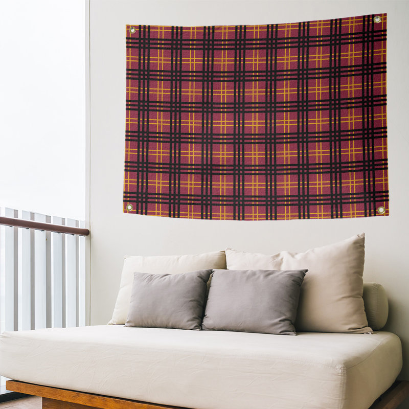 Tapisserie polyester Arizona Luxury, Rouge / jaune / noir, H 26 po x l 36 po