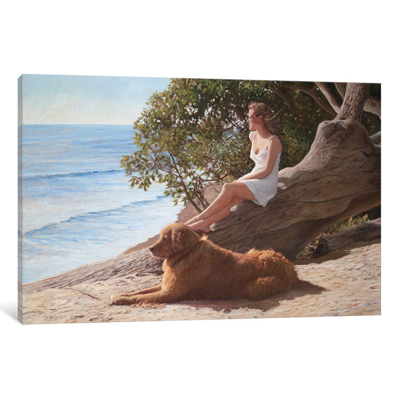 Kelly, reproduction de photo sur toile tendue, Papier d'art encadré noir, Blanc, H 16 po x l 24 po x P 1 po