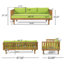 Ensembles de meubles de patio: lit de jour 3 places Claremont + table en bois d'acacia-209511111