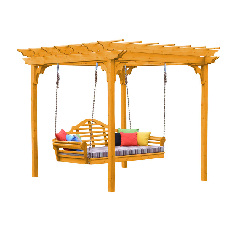 Pergola en bois massif, Teinture naturelle, L 10 pi x P 8 pi