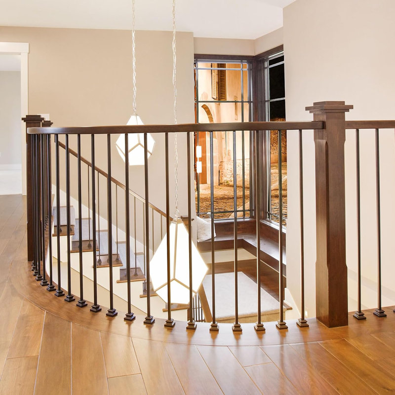 Lot de 15 balustres creux en fer, barreaux d'escalier métalliques pour rampe d'escalier intérieure, rénovation d'escalier à faire soi-même