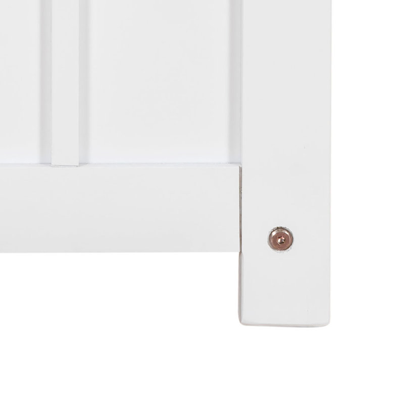 Banc de rangement à couvercle rabattable Lita, Blanc