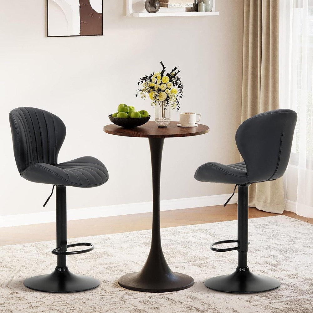 Corrigan Studio® Bar Stools Set Of 4, Modern Swivel Bar Chairs ...