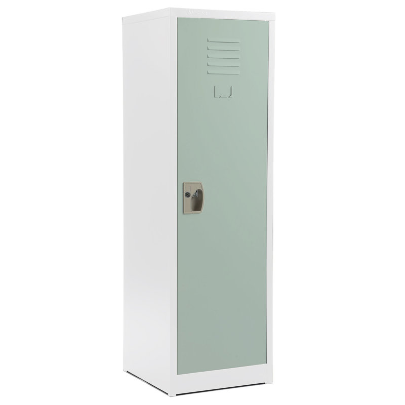 Misty Green Steel Office Locker with Adjustable Shelving