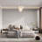 9-Light Dimmable Tiered Glass Chandelier