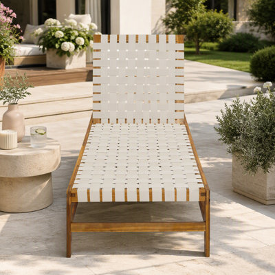 Chaise longue d'extérieur en corde