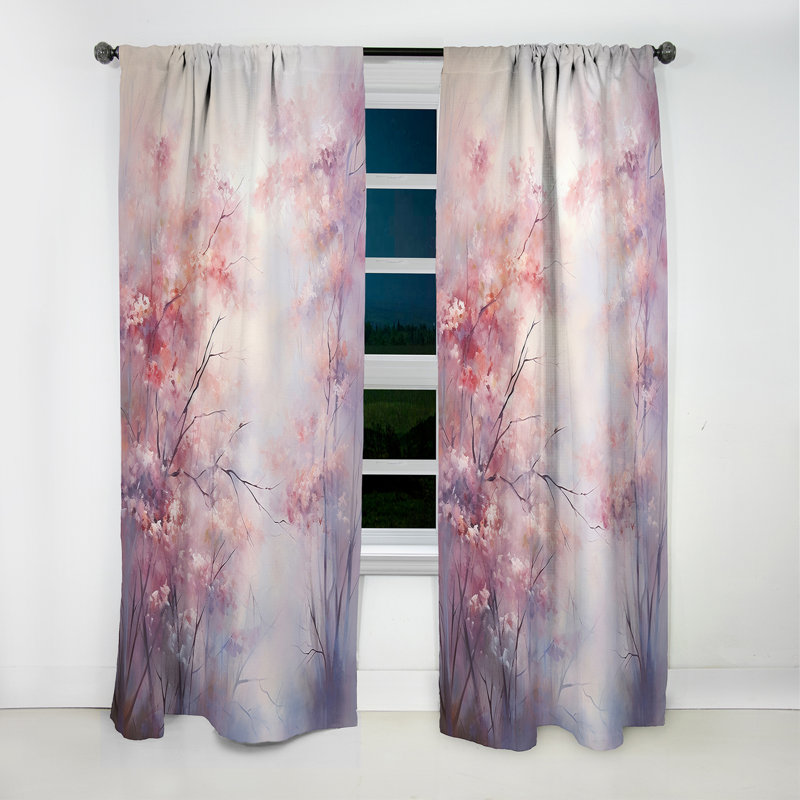 Rideau occultant à motif floral Casitas - 1 panneau, L 52 po x L 108 po
