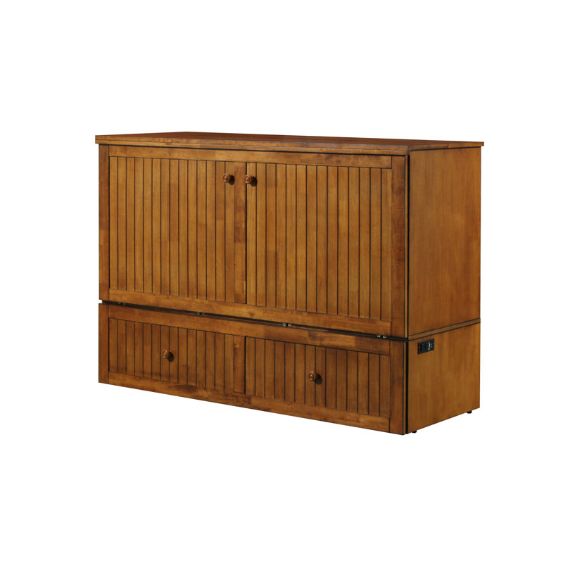 Lit armoire Tuscany, Orange, Grand lit