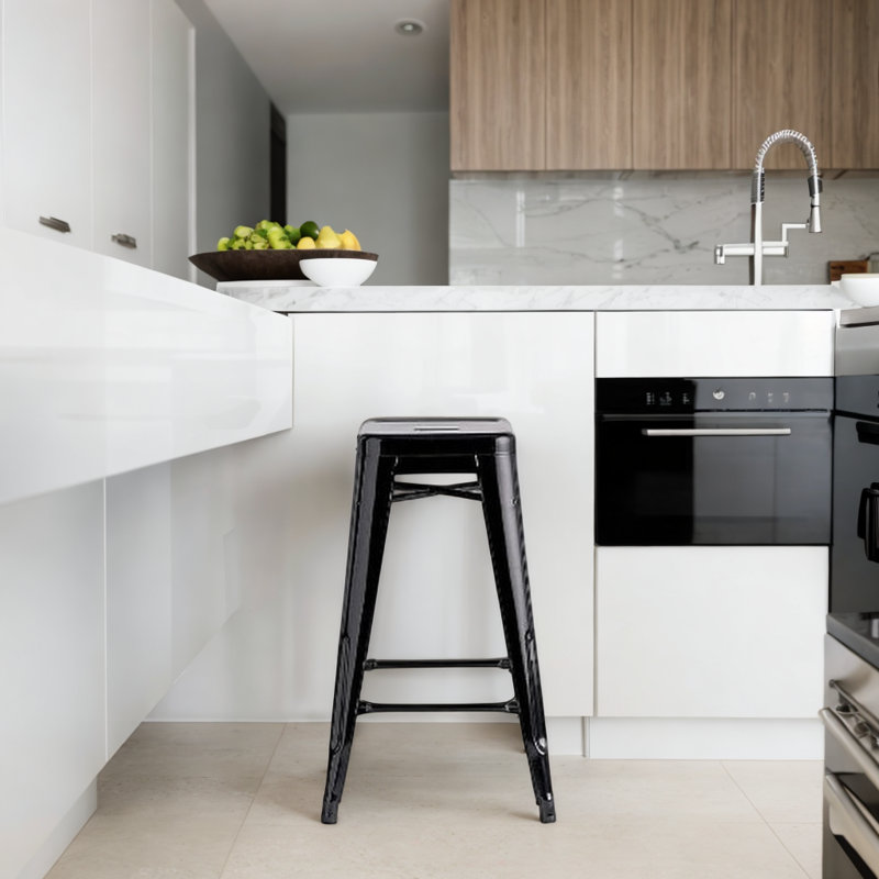 Tabouret de comptoir 26 po Darwen, Noir