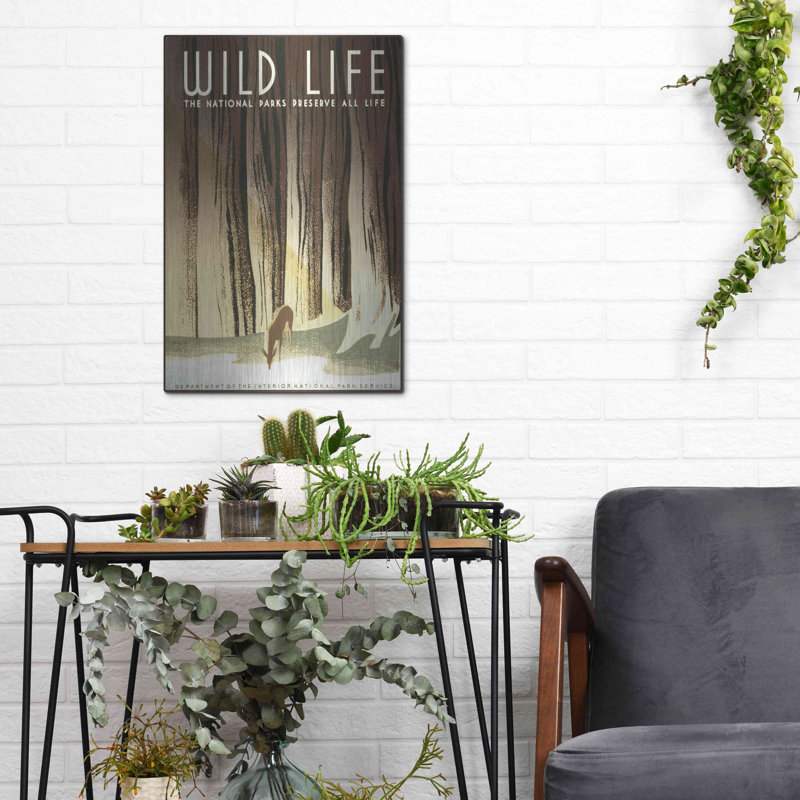 «Wild Life» par Stellar Design Studio, art mural en métal, H 16 po x l 12 po