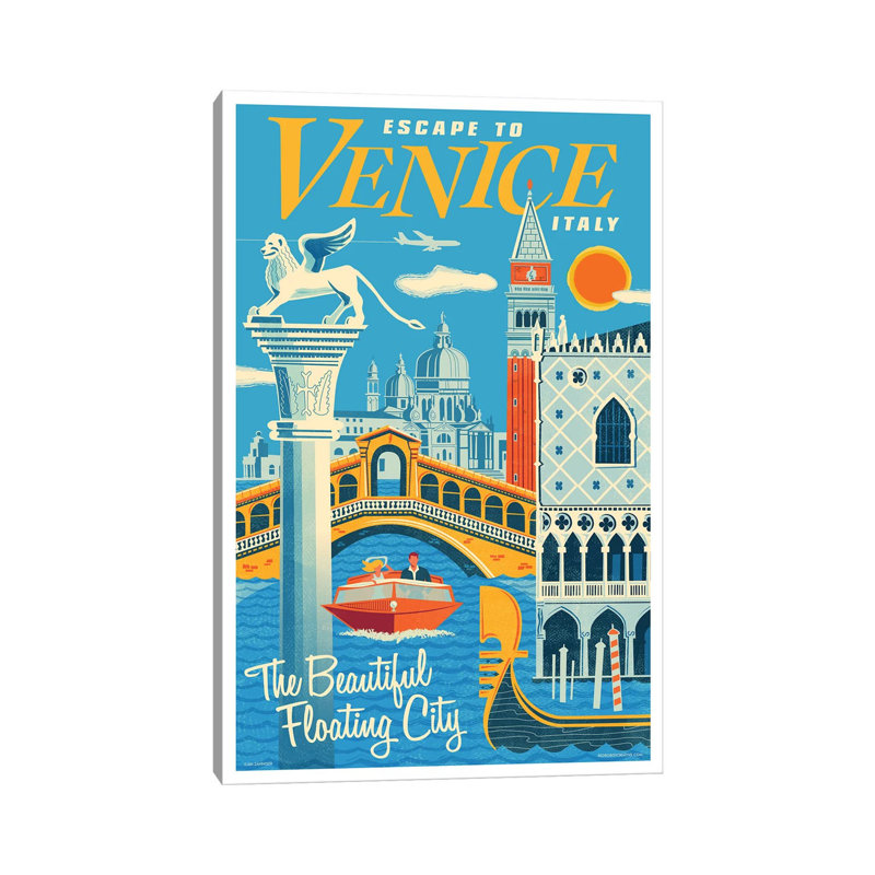 Venice Travel I by Jim Zahniser - Print on Canvas, Wrapped Canvas, 45.72cm H x 30.48cm W x 1.91cm D