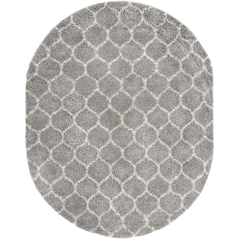 Geometric Indoor Rug, Oval 7'10" x 10'