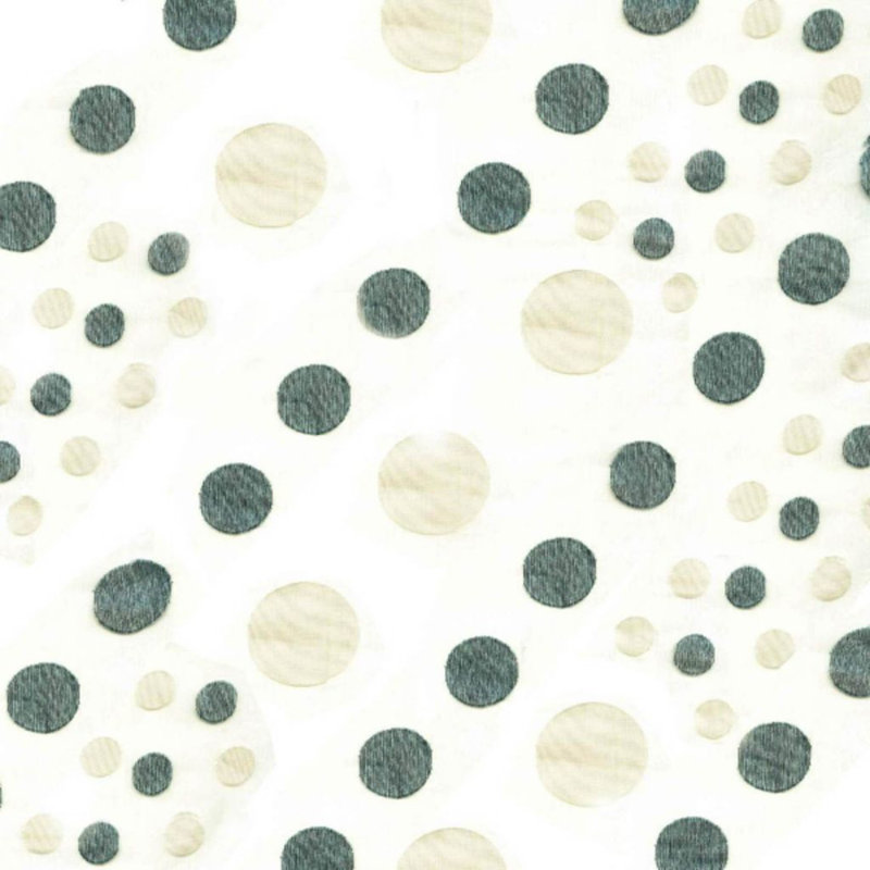 Tissu brûlé Wesco Marbles, Turquoise blanc