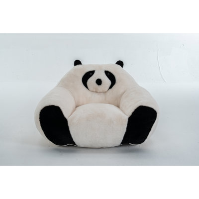 Panda-Shaped Beanbag Chair, Crafted From Soft Plush Fabric, Suitable For Bedrooms, Living Rooms, And Playrooms. Dimensions: 29.65 Inches.