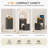 Compact Vanity Desk With Flip-up Led Mirror, Glass Drawer, And Hidden Stool Storage-608872369