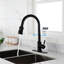 Robinet de cuisine noir mat mat avec poignée rétractable, levier unique pour faciliter l'écoulement de l'eau et la régulation de la température, bec haut rotatif à 360 °, surface de corrosion, aérateur en acier inoxydable lisse-928351958