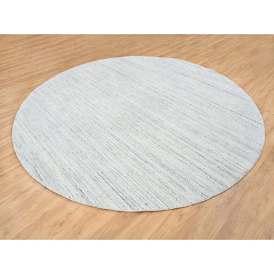 Tadas One-of-a-Kind 10' New Age Round Cotton and Wool Area Rug in Ivory