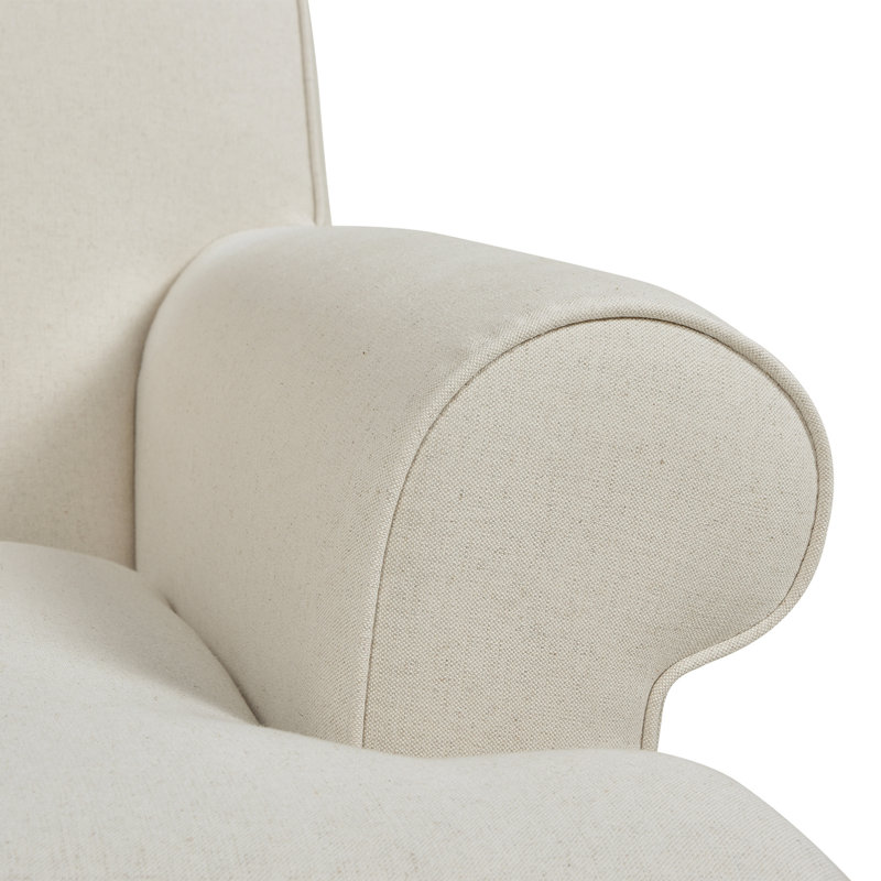 Fauteuil Harbor, Lin beige clair