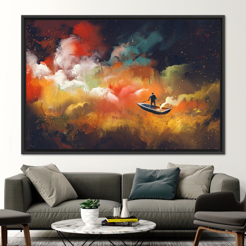 Print on Canvas, Black Floater Frame, 60cm H x 90cm W