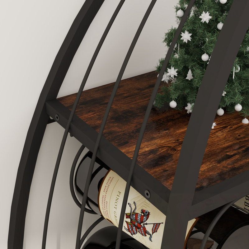 Armoire à vin 2 pièces en forme de voilier avec tablette ouverte