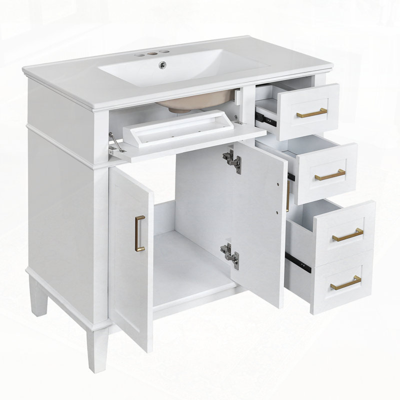 Bathroom Vanity with Ceramic Sink