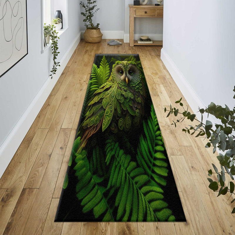 Non-Woven Soft Type Printed Rug with Intricate Traditional Floral Design for an Elegant Home Decor Touch