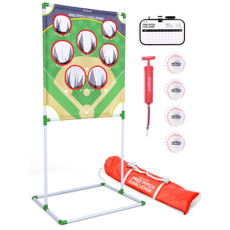GoSports Pro Pitch Challenge Baseball Toss Game Set with PVC Frame