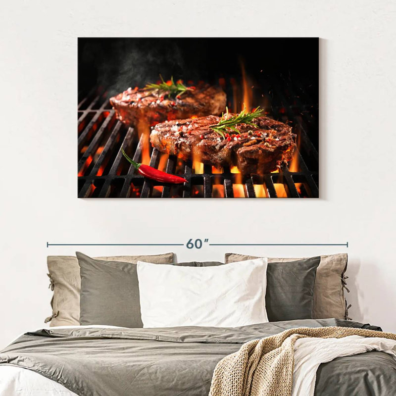Yarlin Sizzling Beef Steaks, 32" H x 48" W