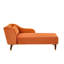 Chaise longue contemporaine en velours orange - Superbe fauteuil lounge avec revêtement doux