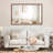 Oversized Rectangle Bathroom Mirror with Walnut Frame-5530462