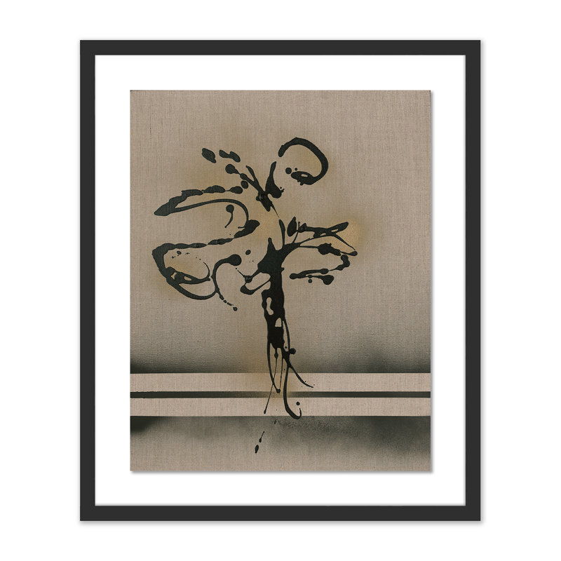Floral Gold Leaves Painting by Donna Bernstein, Black, 24" H x 20" W x 1.5" D