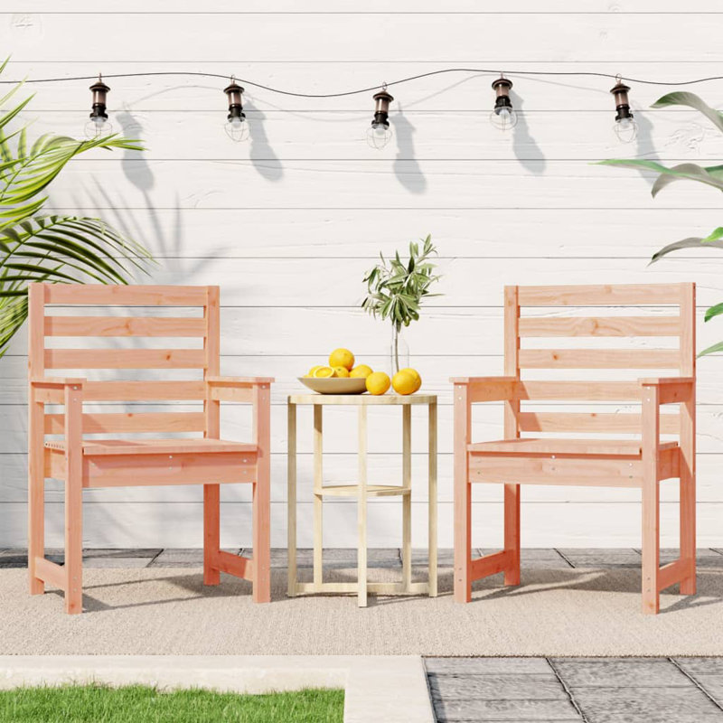Laughry Patio Dining Armchair, Natural Douglas