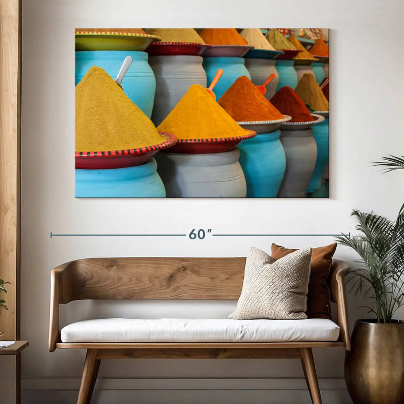 Yarlin Vibrant Colorful Spices, 34" H x 51" W