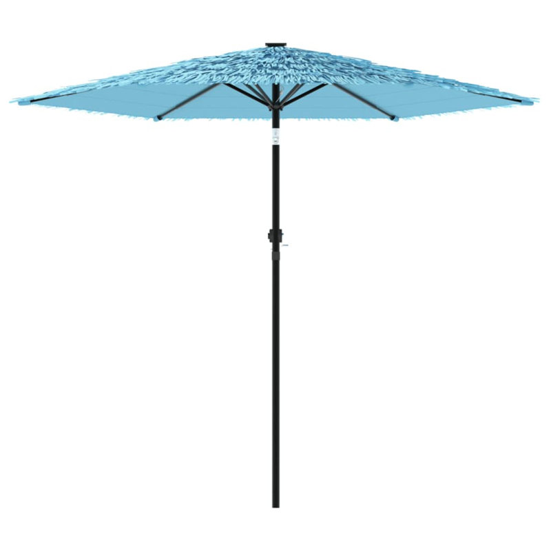 Beach Parasol, 213cm H x 223cm W x 223cm D, Blue / White / Grey