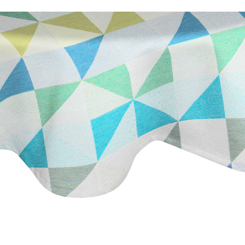 Gareth Tablecloth, Blue/Yellow/Light green