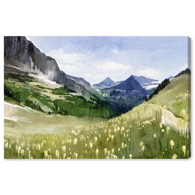 Green Hill Visage Canvas Countryside Wall Art by Art Remedy