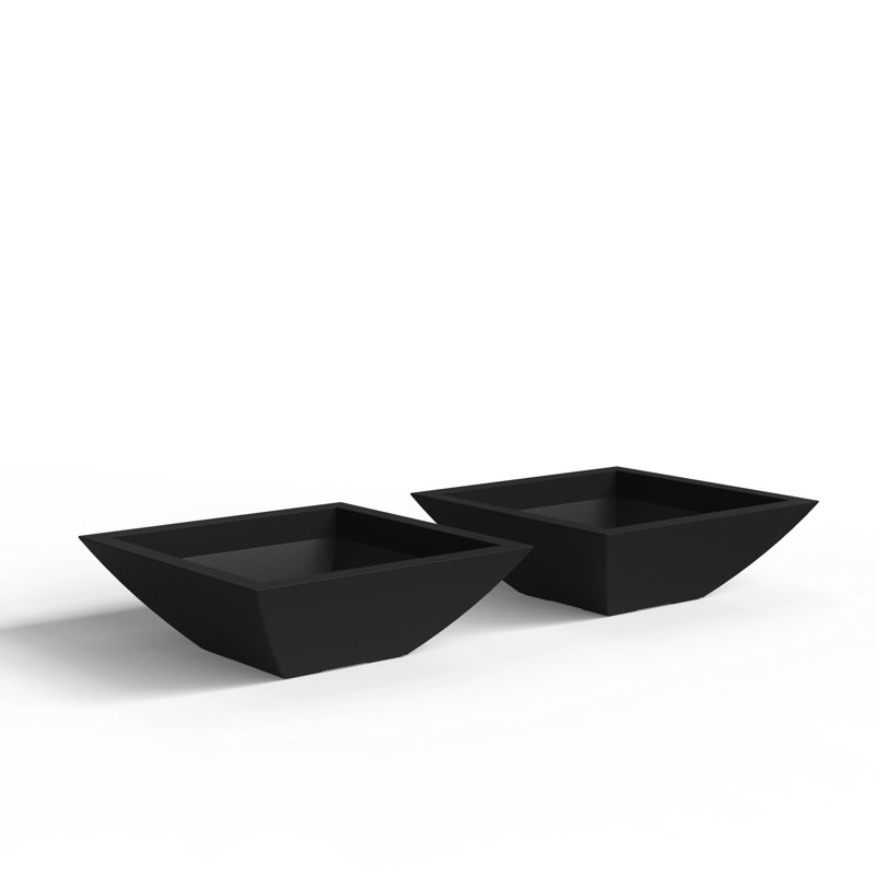 Mayne Evolve 20in Bowl Planter With Optional Drainage Hole (2-pack), 2