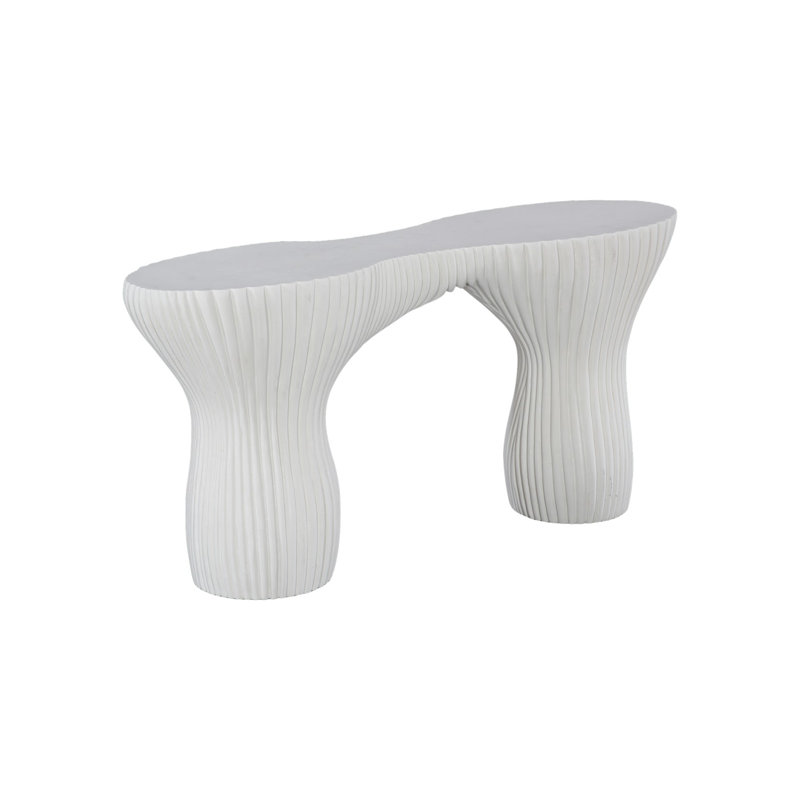 Cadence Console Table, White Stone, White Stone