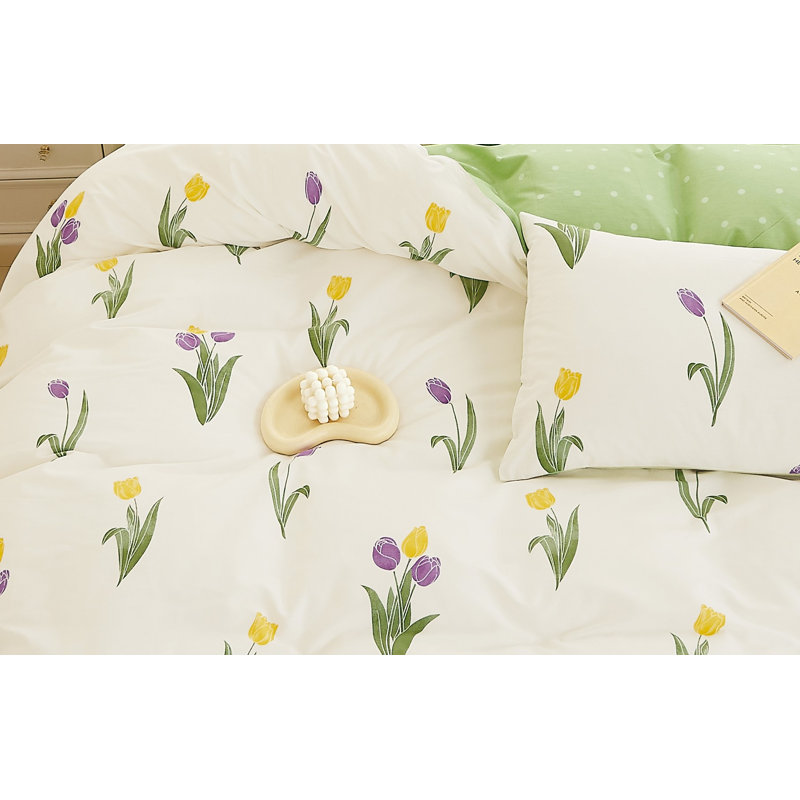 Ensemble d'édredon réversible 100% coton Emily Farmhouse
